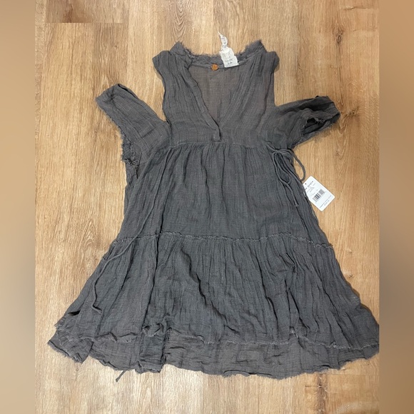Free People Cold Shoulder Mini Dress - Picture 2 of 8